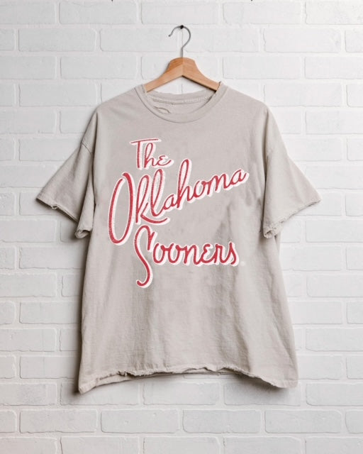 OU Sooners Beverly Off White Thrifted Tee