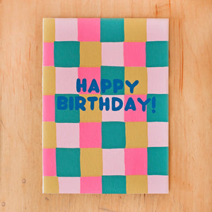 Happy Birthday Squares Greeting Card