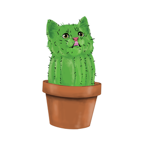 Cacti Cat Sticker