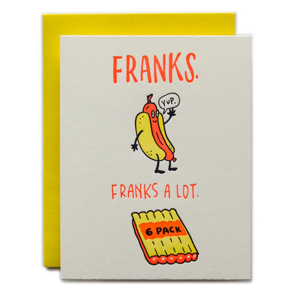 Franks A Lot Thank You Card