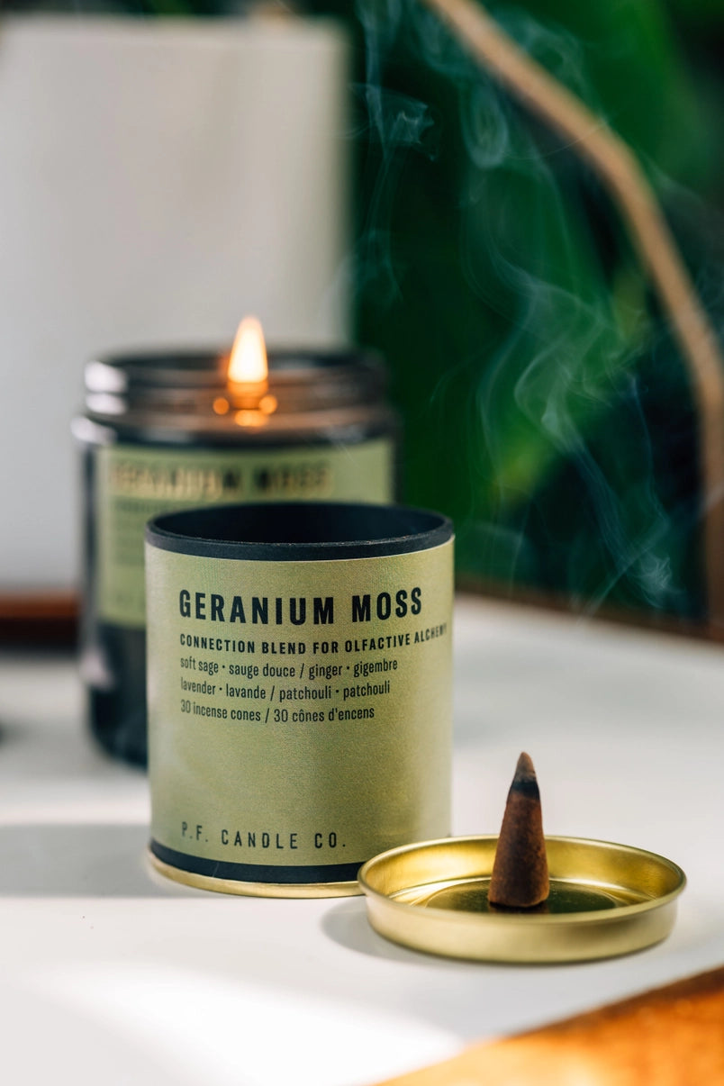 Geranium Moss – Incense Cones PF Candle