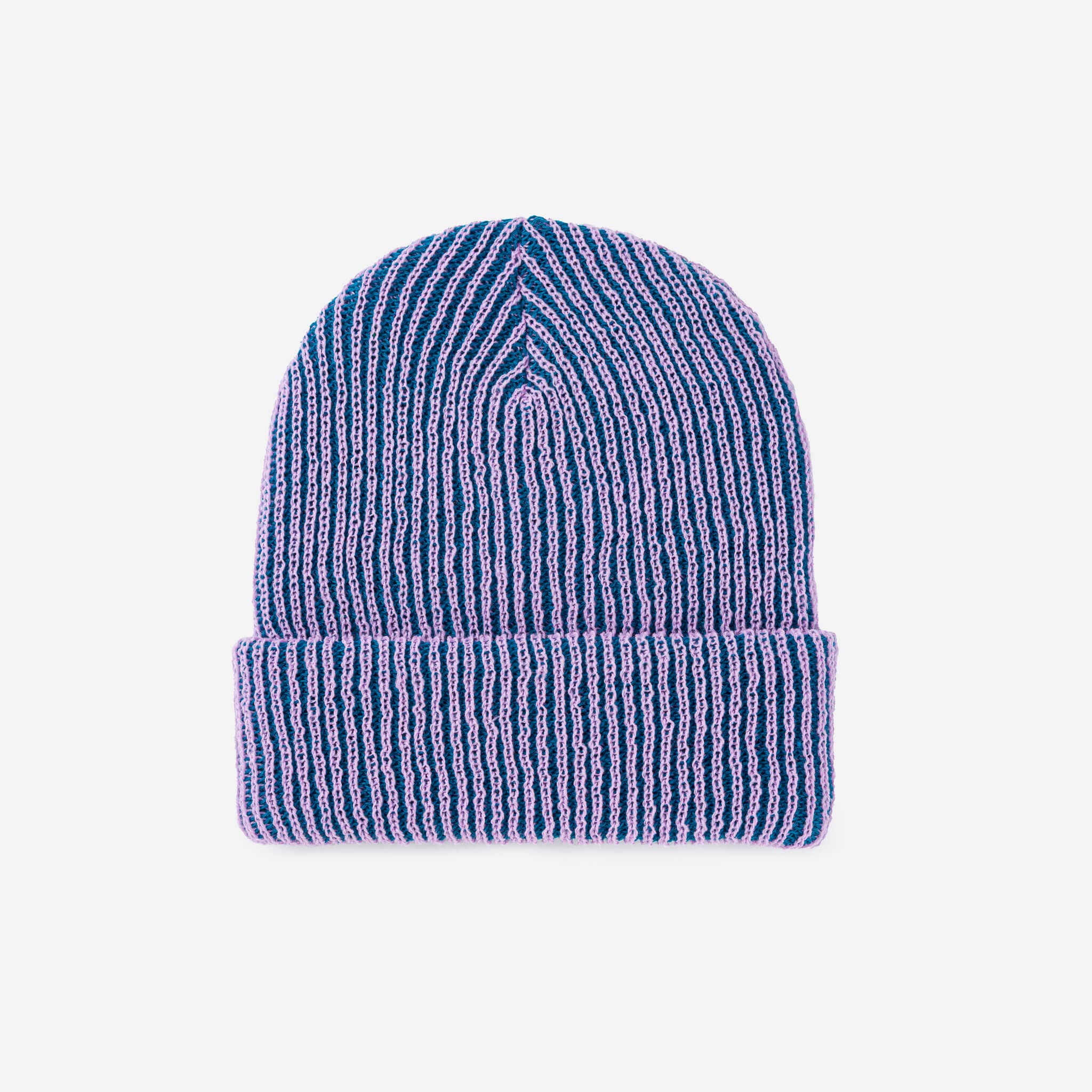 Simple Rib Knit Beanie: Kelly Stone Blue