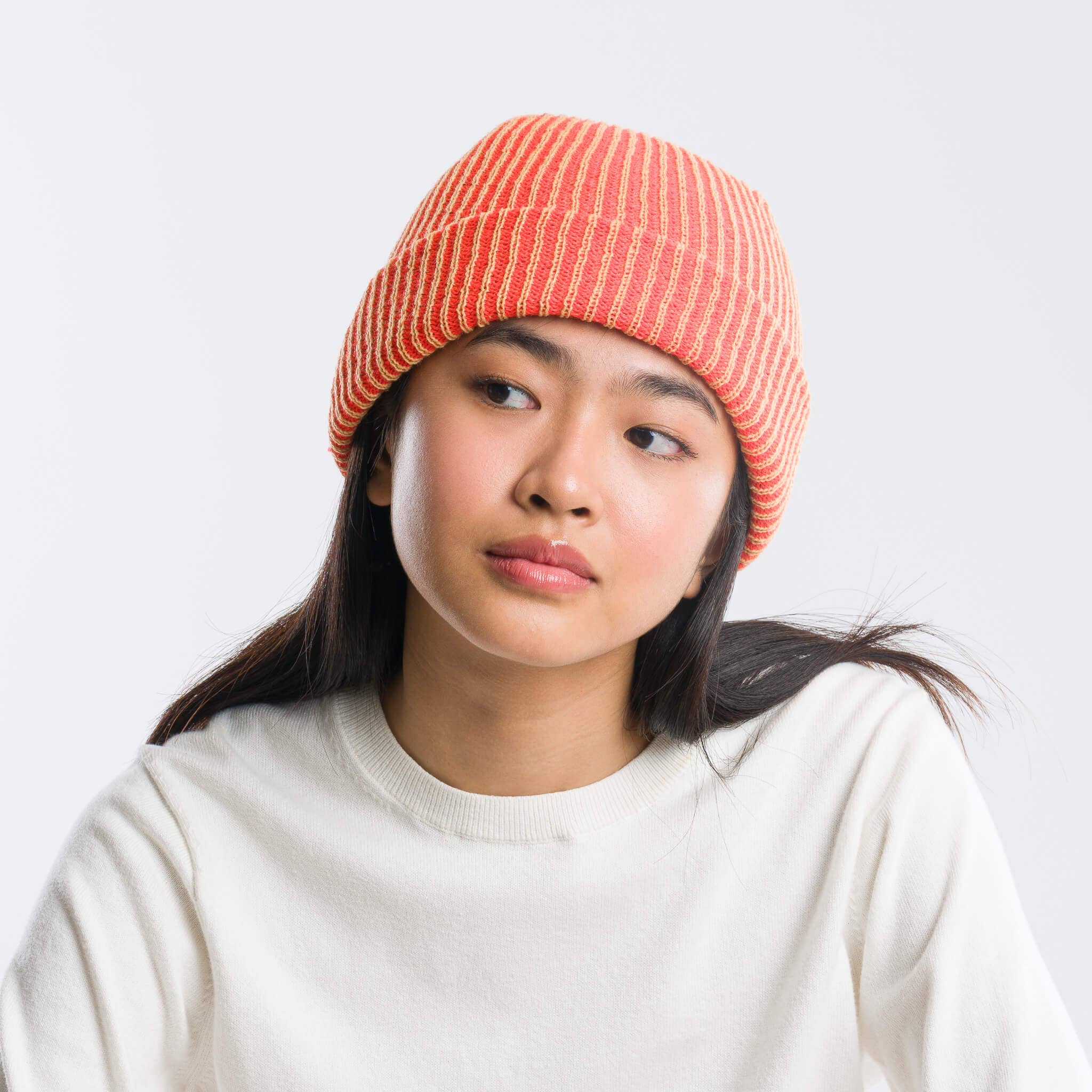 Simple Rib Knit Beanie: Kelly Stone Blue