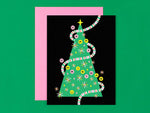 Happy Tree • Smiley Face Christmas Tree Card or Set: Single Card