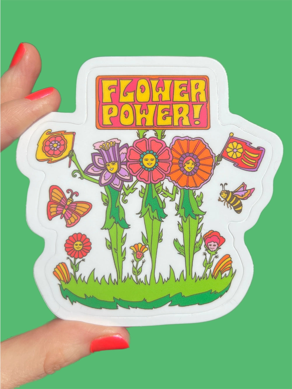 Flower Power Sticker