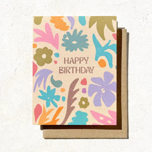 Floral Happy Bday Card