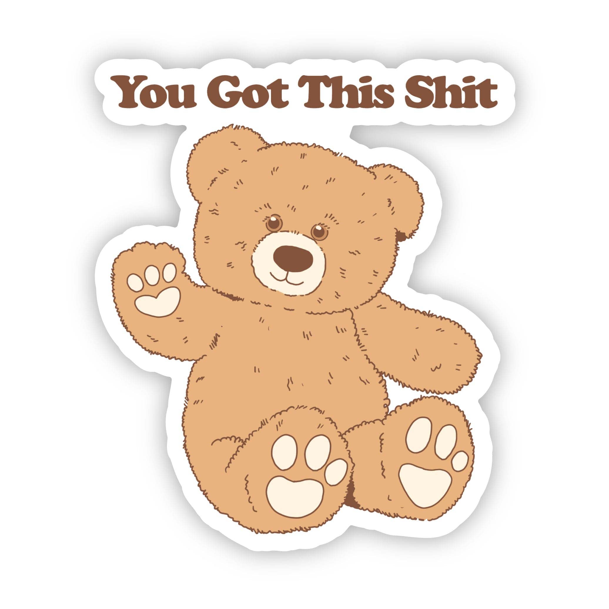 "You got this shit" bear sticker