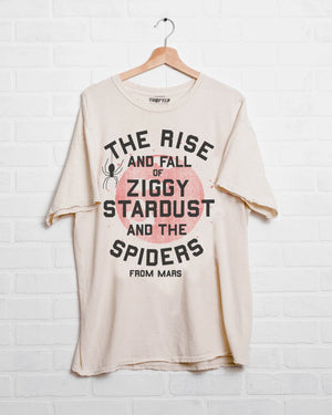 David Bowie Rise Spider Flocked Off White Hi-DiveTee