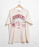 OU Sooners Prep Patch Thrifted Tee Off White