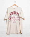 OU Sooners Prep Patch Thrifted Tee Off White