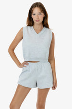 Heavy Cropped V Neck - ASH