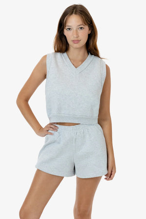 Heavy Cropped V Neck - ASH