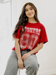 Ou Sooners Player Crimson Thrifted Tee FOOTBALL OKLAHOMA