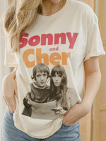 Sonny & Cher Bold Off White Thrifted Tee