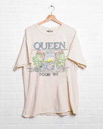 Queen 1980 Tour Off White Thrifted Tee