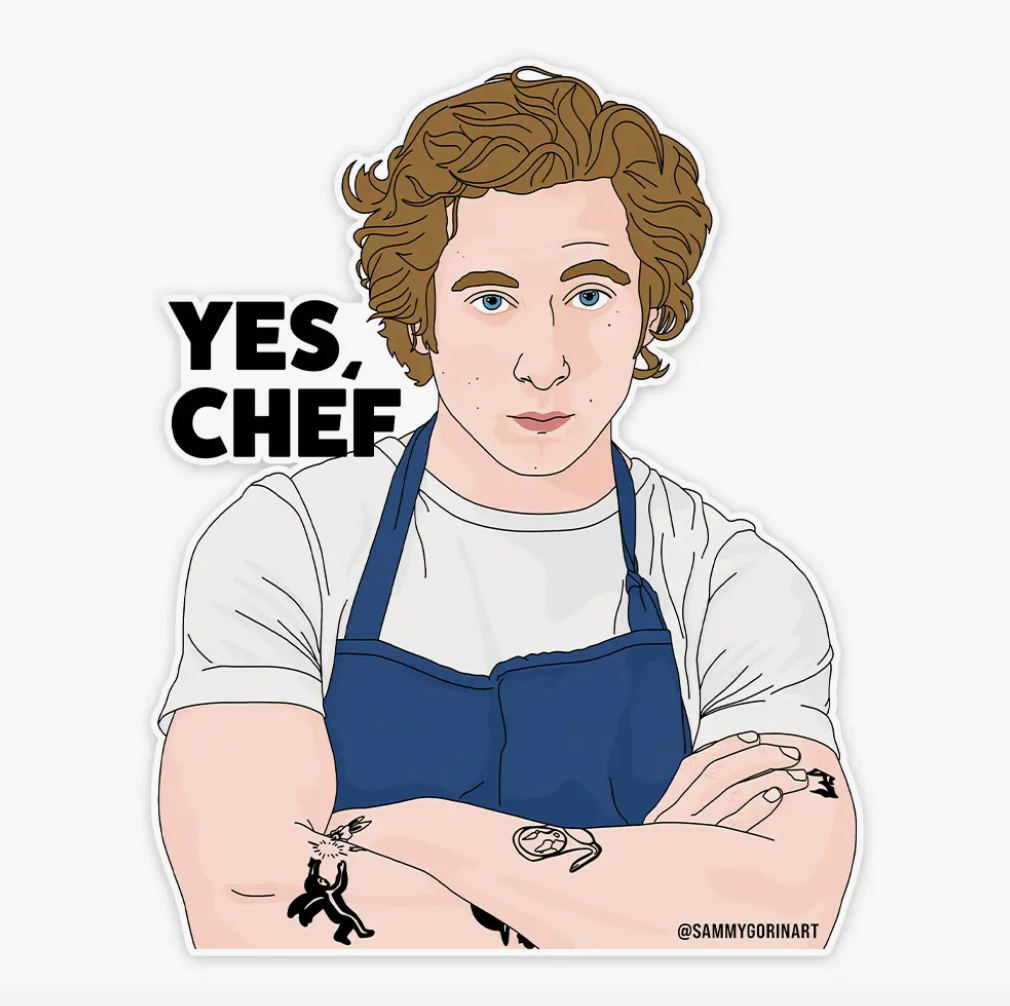Yes Chef Bear Sticker