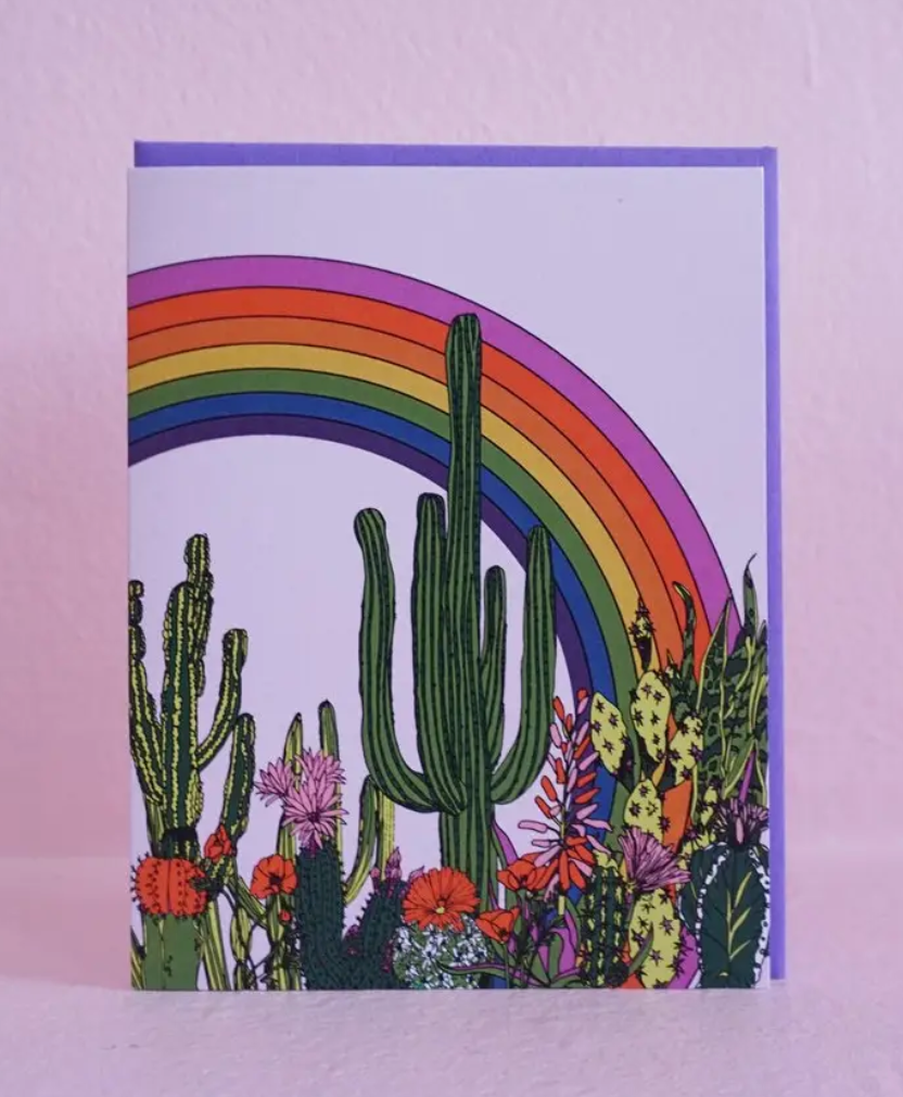 Rainbow Cactus - Card