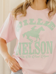 
Willie Nelson Arch Horse Pink Thrifted Graphic Tee