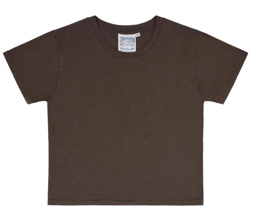 Cropped Ojai Tee - Coffee Bean