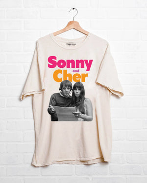 Sonny & Cher Bold Off White Thrifted Tee