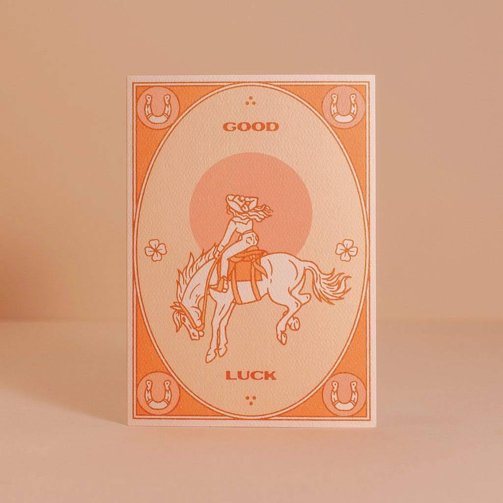 Good Luck Rodeo Card Cowgirl can jo