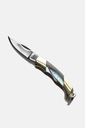 Mini Inlay Folding Knife: Mother of Pearls