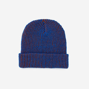 Simple Rib Knit Beanie: Kelly Stone Blue