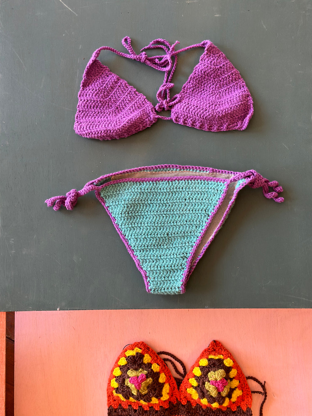 Crochet Bikini Set - SM/MD - Purple