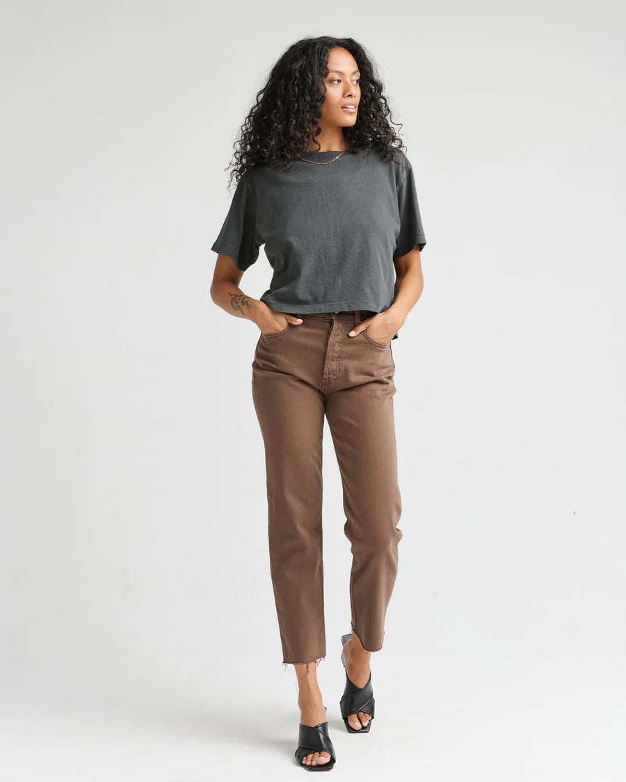 Richer Poorer Relaxed Crop Tee - Stretch Limo