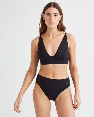 Richer Poorer High Cut Bralette - Black