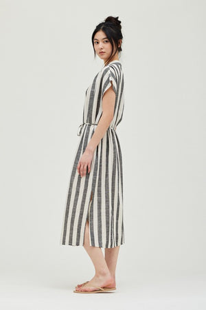 Wide Stripe Maxi Dress