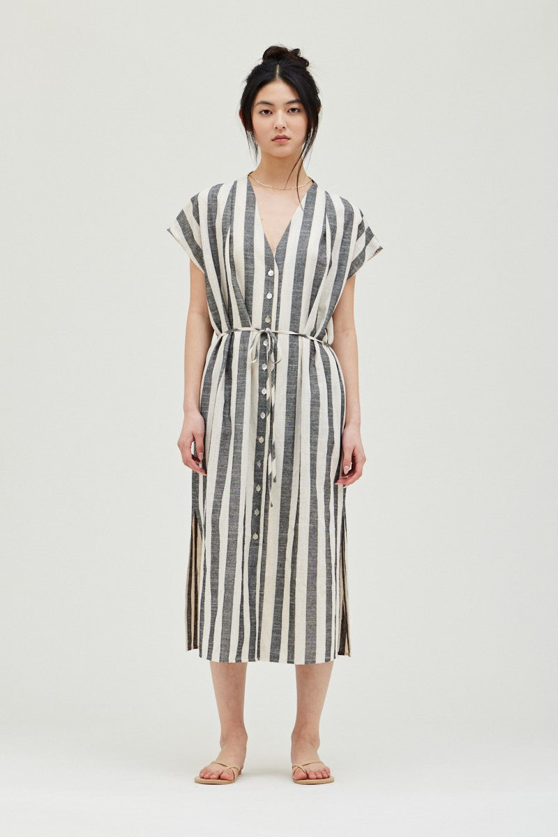 Wide Stripe Maxi Dress