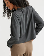 Richer Poorer Relaxed Crop Long Sleeve Tee - Stretch Limo