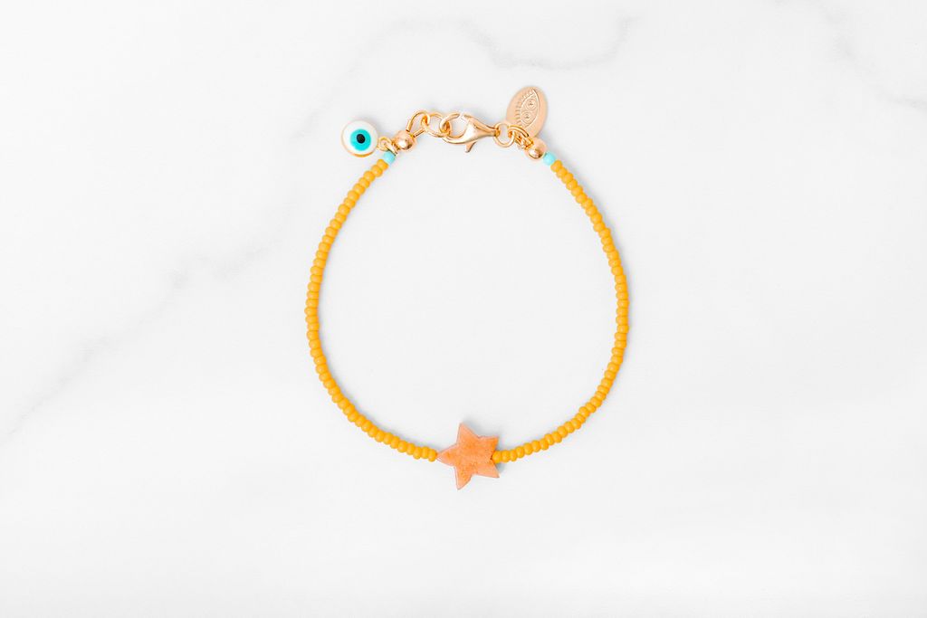 Amber Star evil eye Bracelet