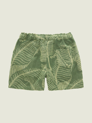 Terry Lounge Shorts - Banana Leaf