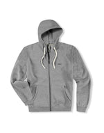 100% Japanese Supima cotton Olivers Classic Zip Hoodie Grey Marle