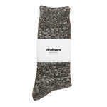 Recycled Cotton Mélange Crew Sock - Charcoal Mélange