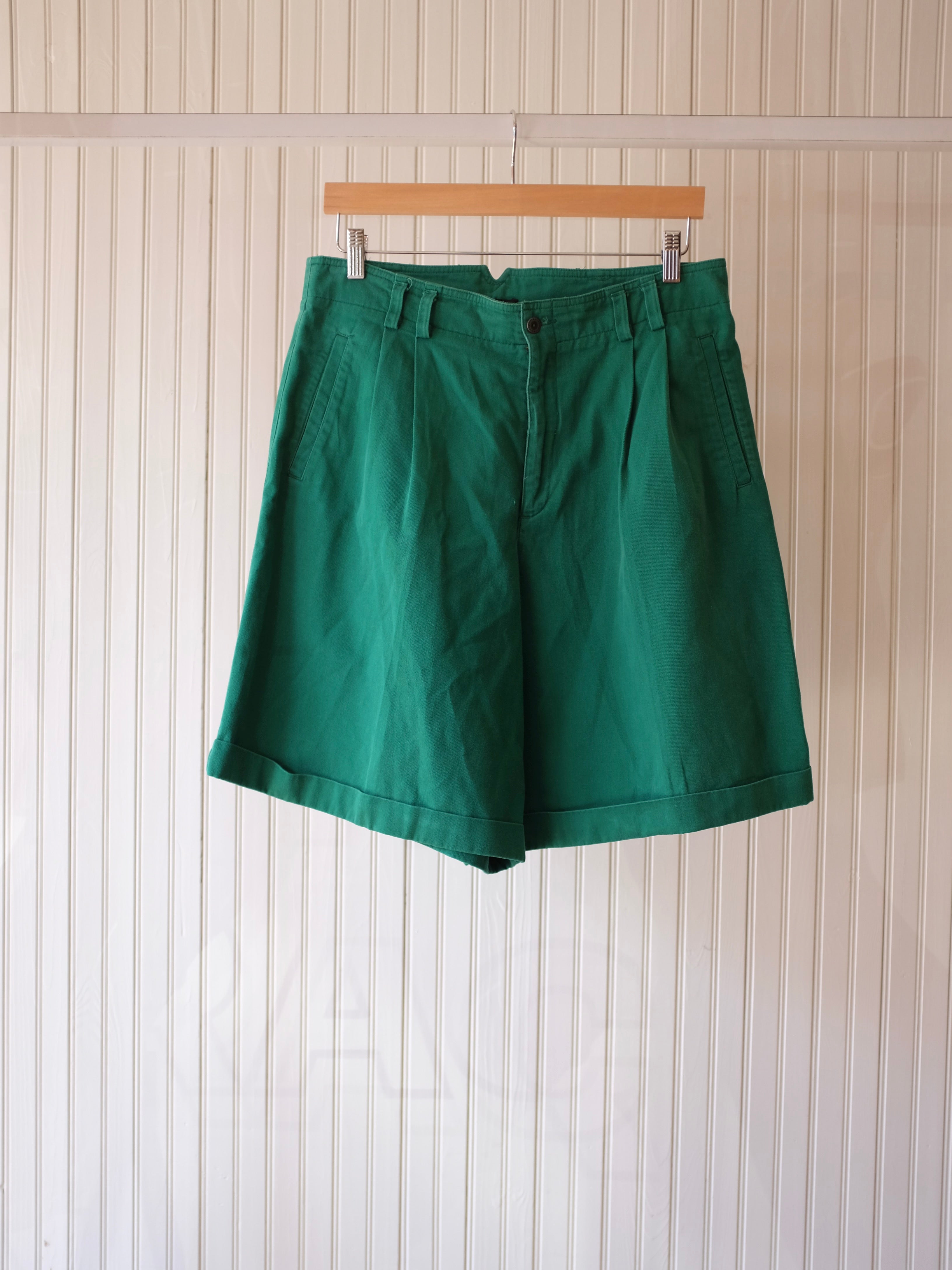 Liz Sport Short Pleated Green - Vintage