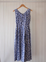 Unbranded 50’s Blue Floral Dress - SM