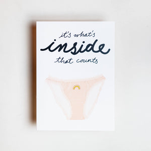 Its Whats Inside That Counts Undies Card