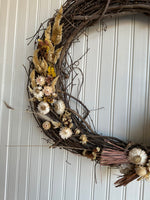Dried Floral Grapevine Wreath