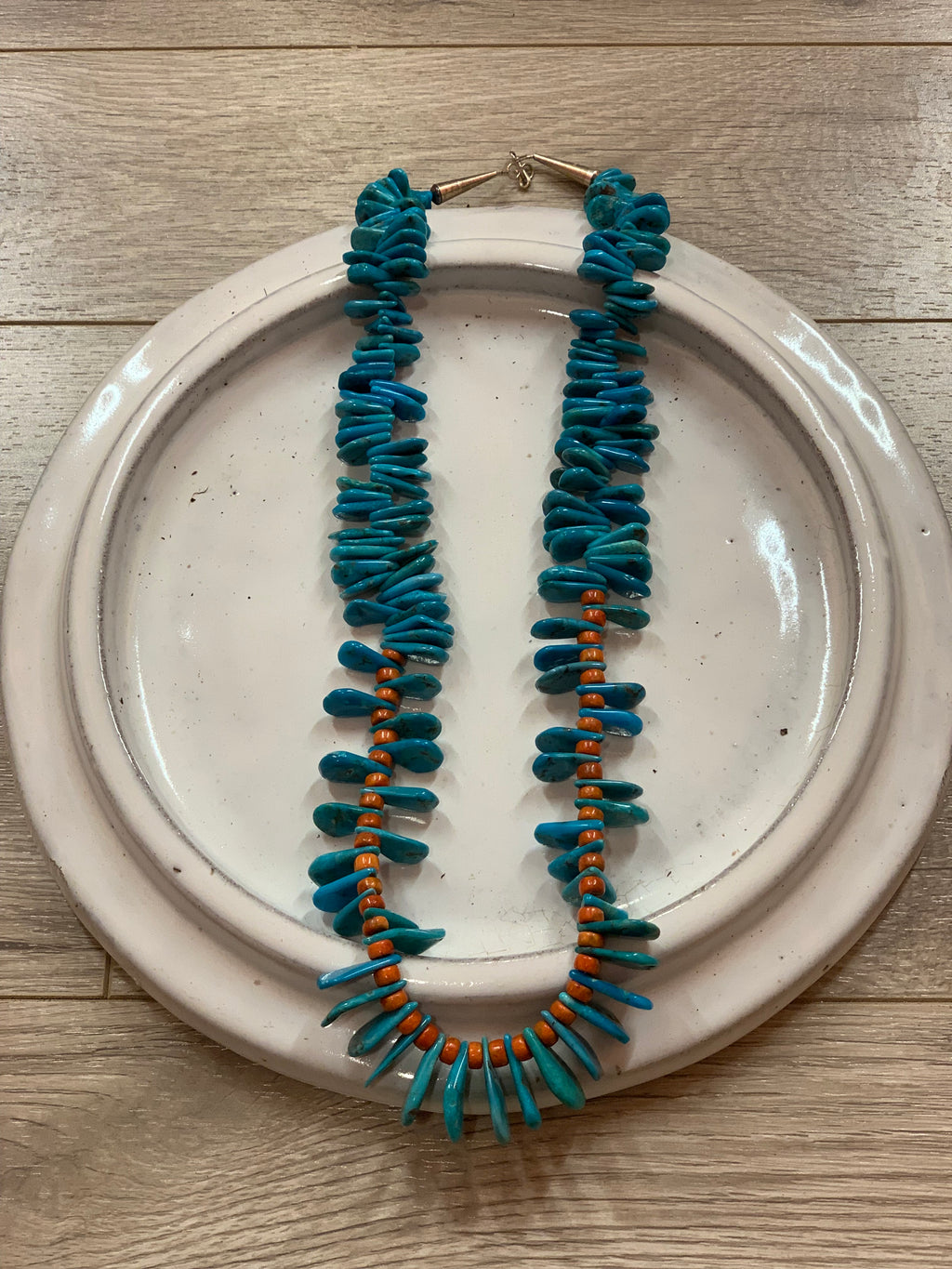 Turquoise & Coral Necklace - Stones - 375