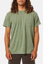 Base Tee - Olive Sand Wash Katin