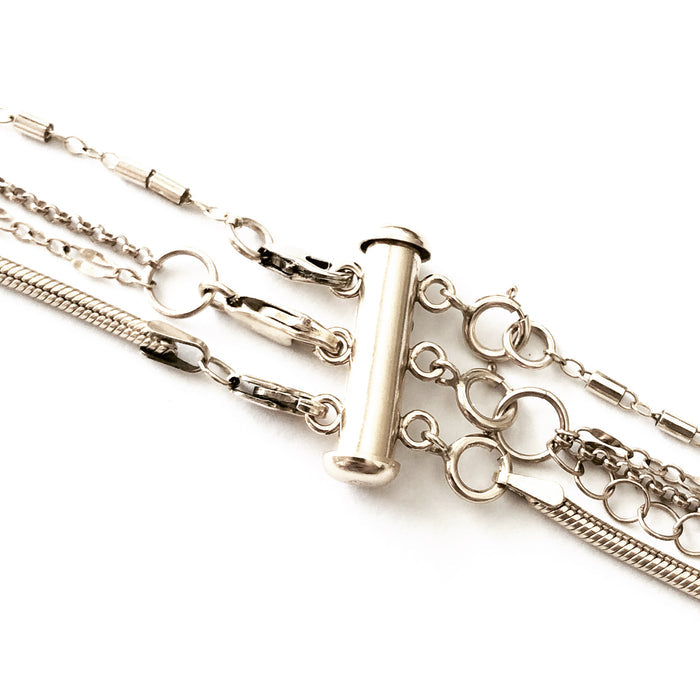 Layering Necklace Clasp - Silver