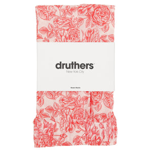 Drutherswear Organic Cotton Roses Boxer Shorts - White