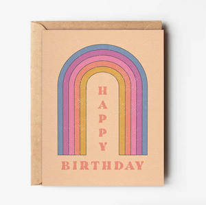 Happy Birthday Rainbow Hippie Card