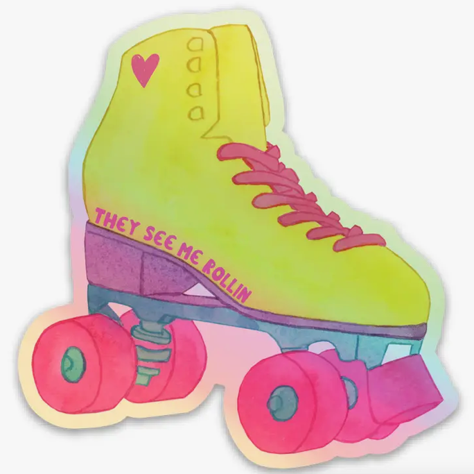 They See Me Rollin Roller Skate Sticker – Human Interaction