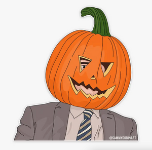 Dwight Pumpkin Head Office Sticker