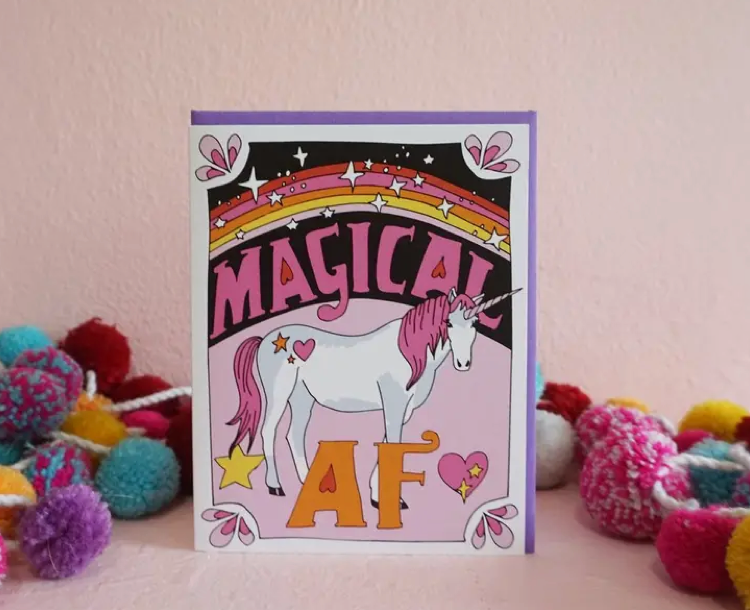 Magical As Fuck AF Unicorn Card