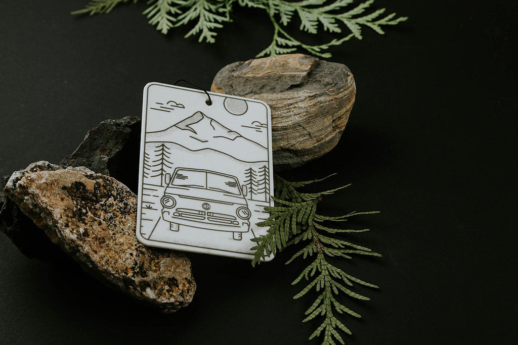 Tanner Goods Air Freshener air freshener smells of cardamom, fig leaves and violet layered over a rich base of sandalwood and white cedar.